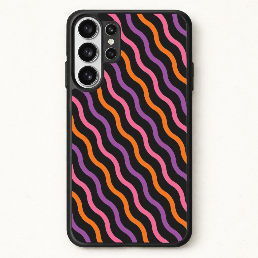 Wavy Abstract Halloween Pattern Phone Case for Galaxy S26 Ultra