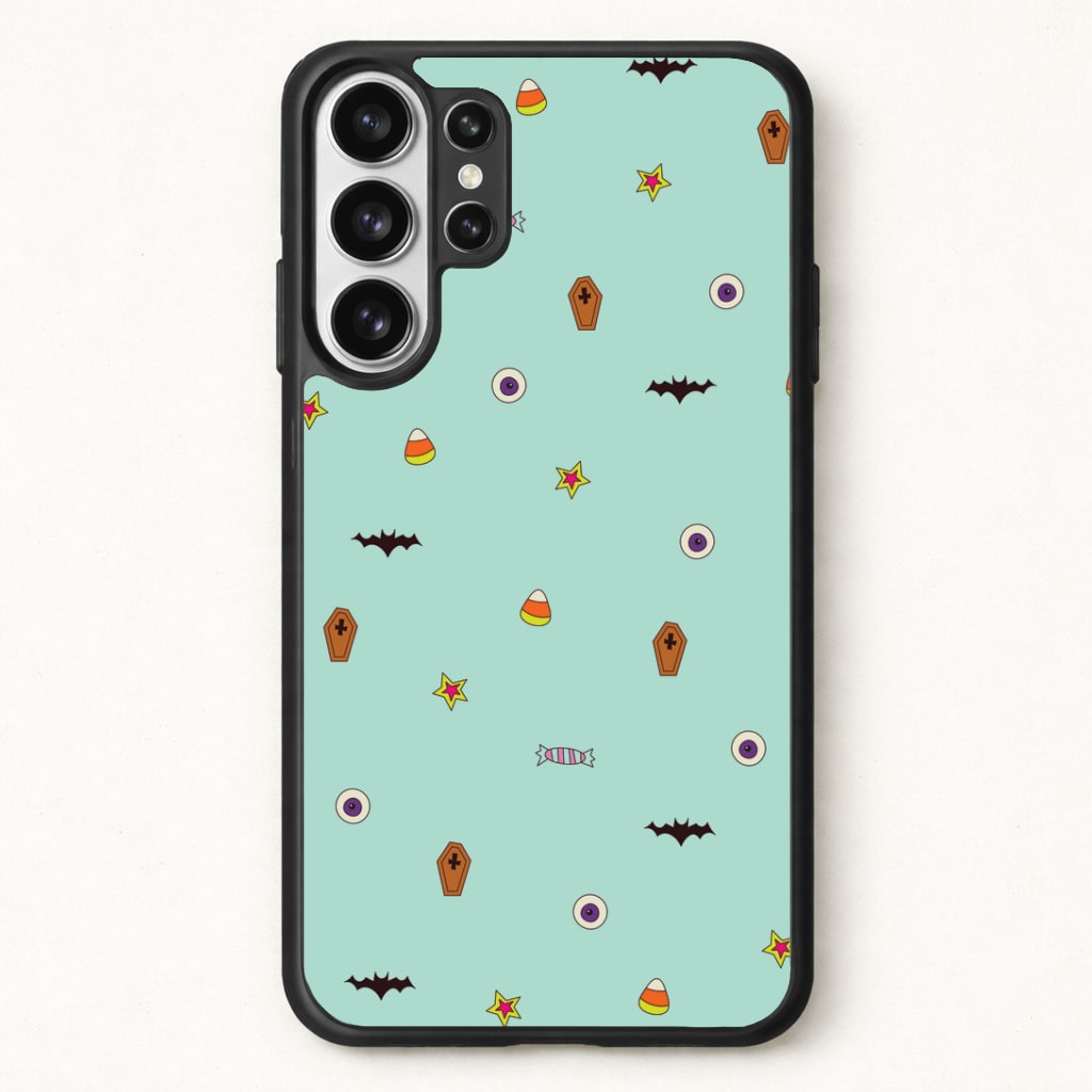 Minature Halloween Cartoons Pattern Phone Case for Galaxy S26 Ultra