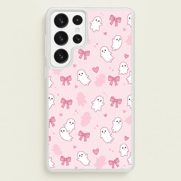 Pink Ghosts And Bows Phone Case - Galaxy S23 Ultra / Standard