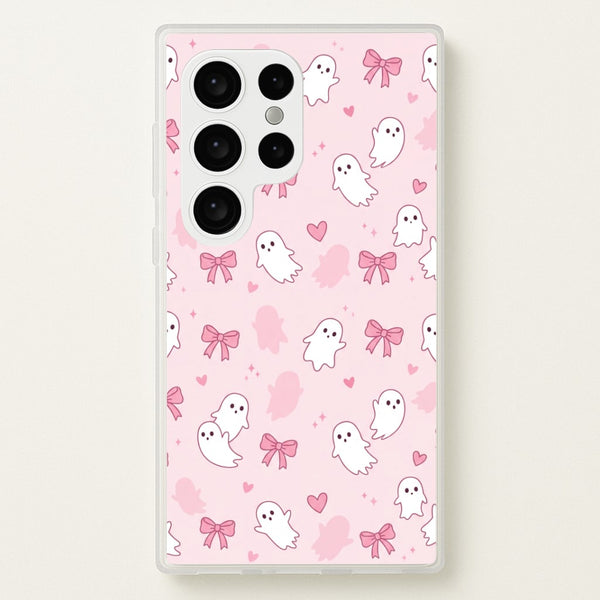 Pink Ghosts And Bows Phone Case - Galaxy S24 Ultra / Standard