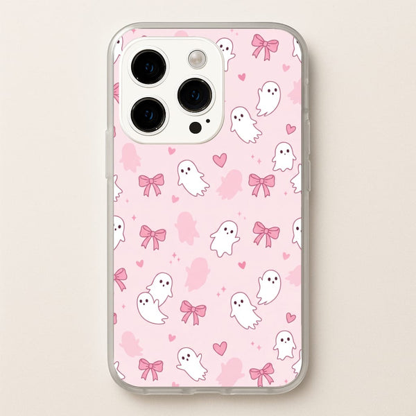 Pink Ghosts And Bows Phone Case - iPhone 15 Pro / Standard