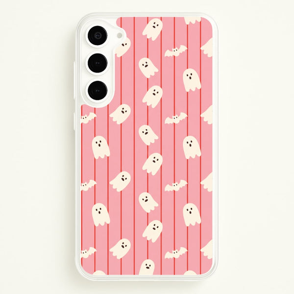 Candy Stripe Ghosts Phone Case - Galaxy S23 Plus / Standard