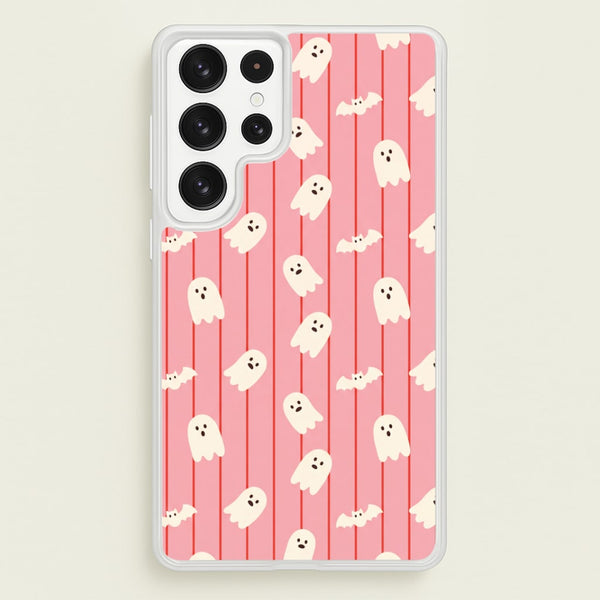 Candy Stripe Ghosts Phone Case - Galaxy S22 Ultra / Standard