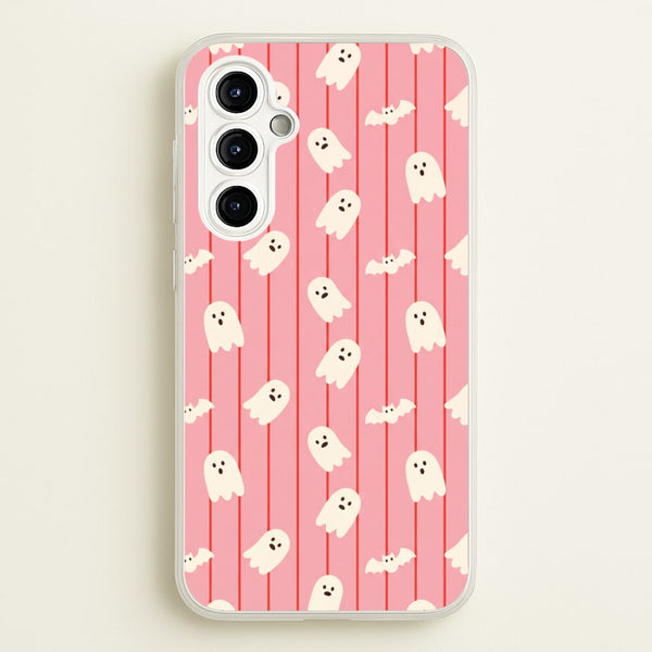 Candy Stripe Ghosts Phone Case - Galaxy A54 / Standard