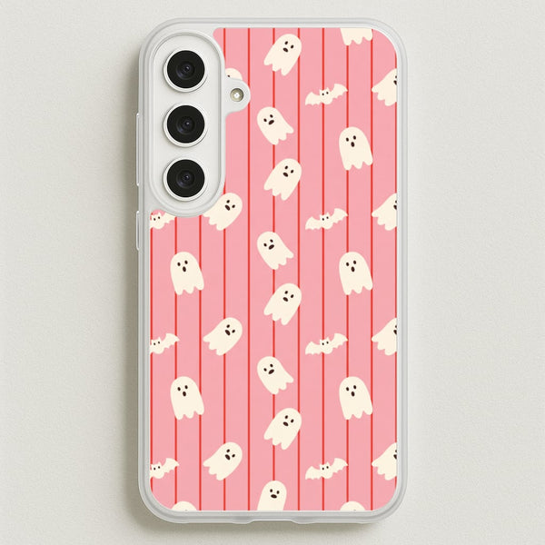 Candy Stripe Ghosts Phone Case - Galaxy S25FE / Standard