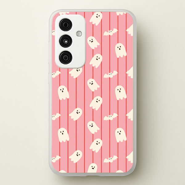 Candy Stripe Ghosts Phone Case - Galaxy A35 / Standard