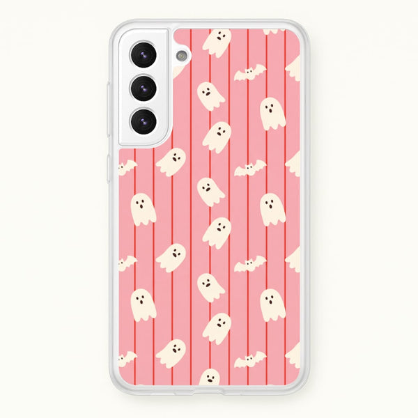 Candy Stripe Ghosts Phone Case - Galaxy S22 Plus / Standard