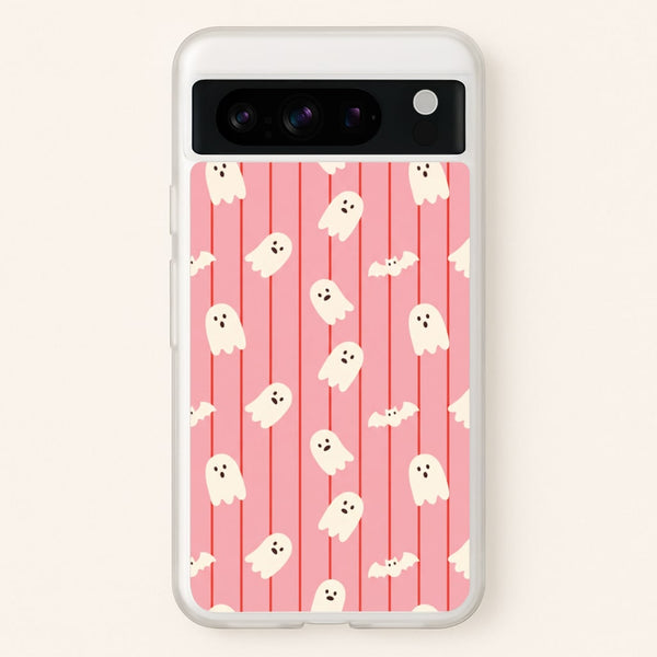 Candy Stripe Ghosts Phone Case - Google Pixel 8 Pro / Standard