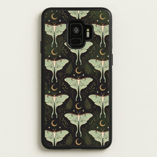 Moonlit Luna Moths Phone Case - Galaxy S9 / Standard
