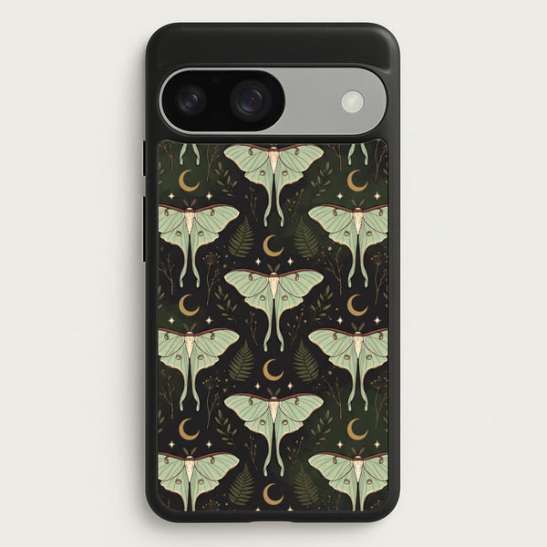 Moonlit Luna Moths Phone Case - Google Pixel 9 / 9 Pro / Standard