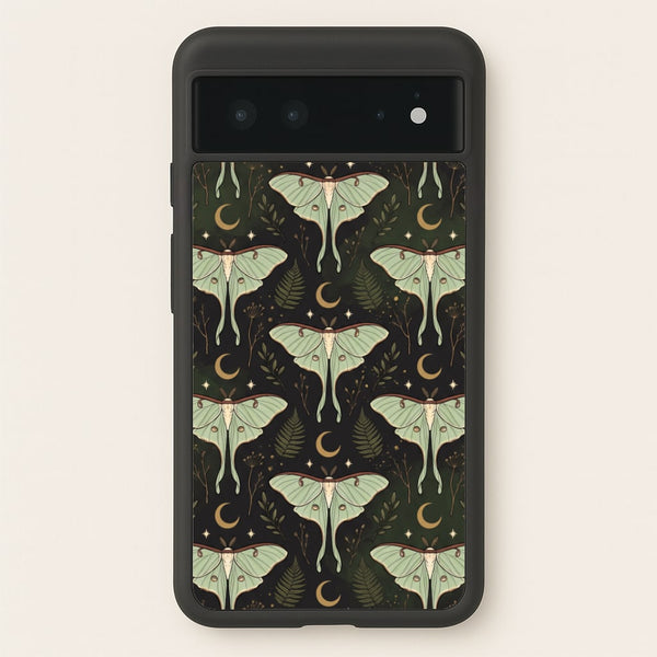 Moonlit Luna Moths Phone Case - Google Pixel 6 / Standard