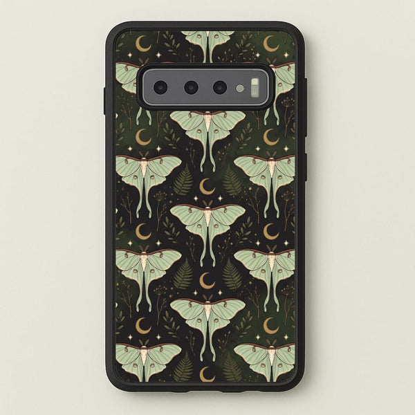 Moonlit Luna Moths Phone Case - Galaxy S10 / Standard