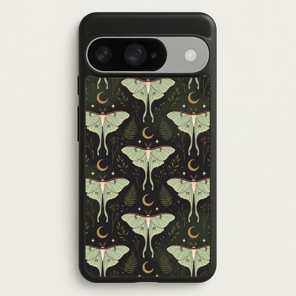 Moonlit Luna Moths Phone Case - Google Pixel 10 / 10 Pro / Standard