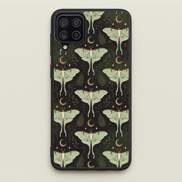 Moonlit Luna Moths Phone Case - Galaxy A12 / Standard