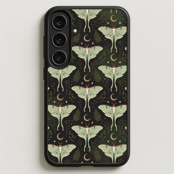 Moonlit Luna Moths Phone Case - Galaxy S25FE / Standard