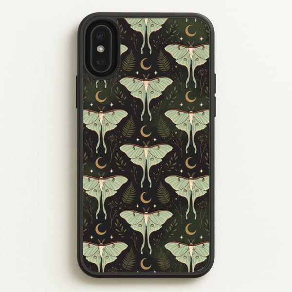 Moonlit Luna Moths Phone Case - iPhone XS Max / Standard
