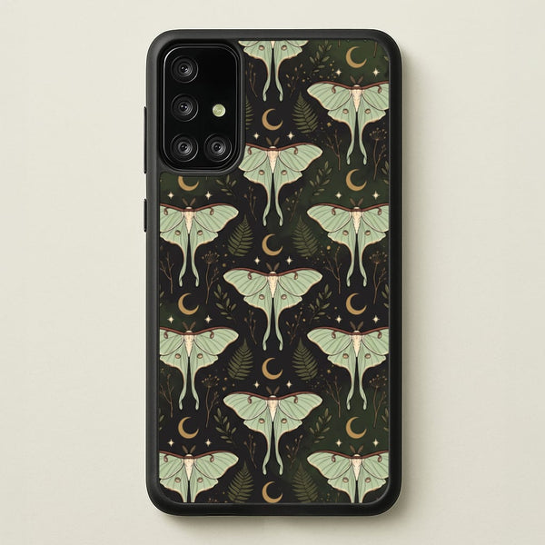 Moonlit Luna Moths Phone Case - Galaxy A71 / Standard