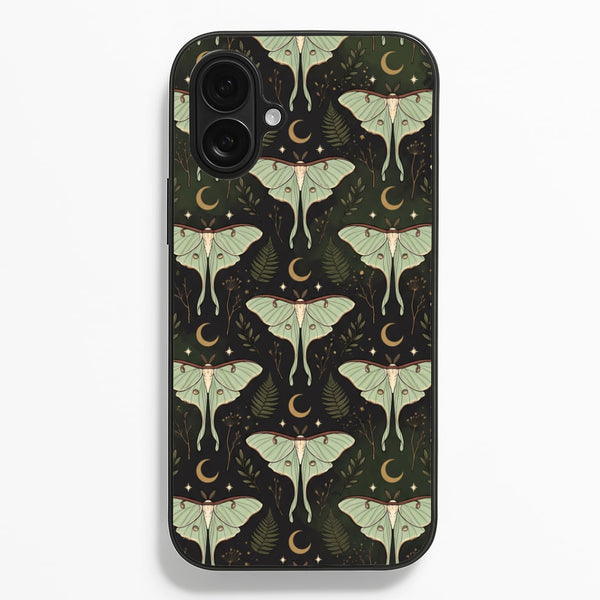 Moonlit Luna Moths Phone Case - iPhone 16 Plus / Standard
