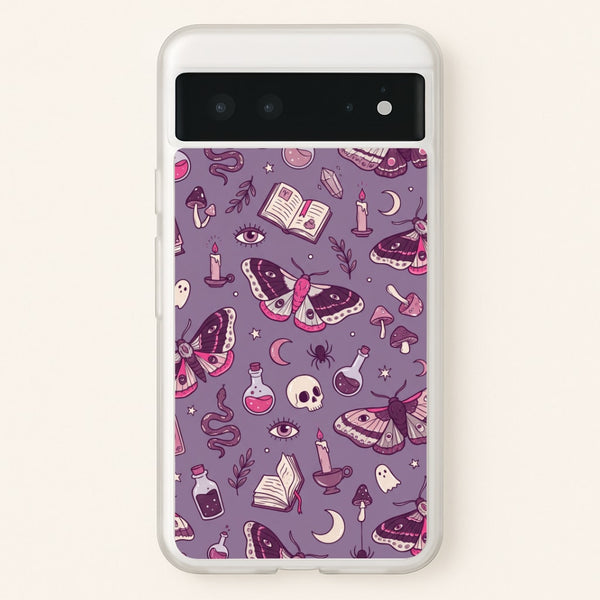 Purple Witchy Doodles Phone Case - Google Pixel 6 / Standard