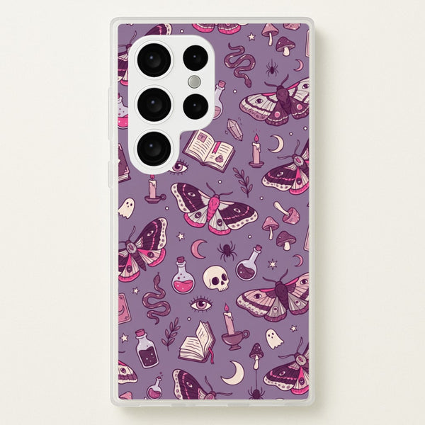Purple Witchy Doodles Phone Case - Galaxy S24 Ultra / Standard