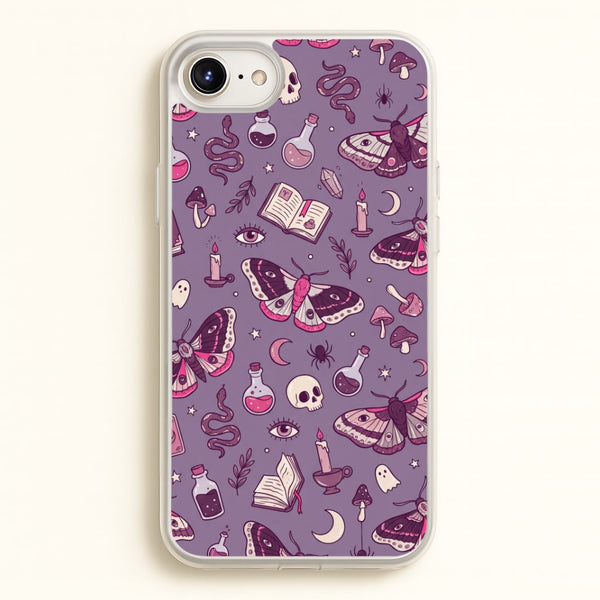 Purple Witchy Doodles Phone Case - iPhone 6 Plus / 7 Plus / 8 Plus / Standard