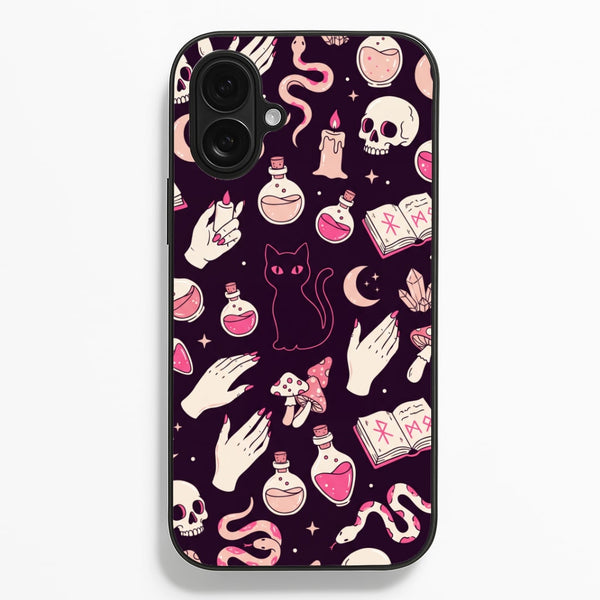 Black Witchy Doodles Phone Case - iPhone 16 Plus / Standard