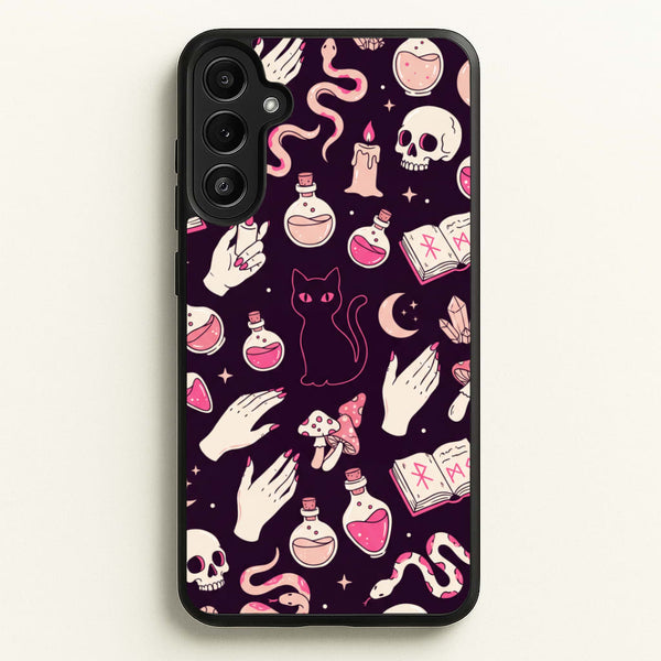 Black Witchy Doodles Phone Case - Galaxy A36 / Standard