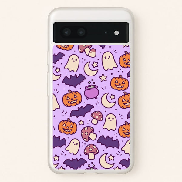 Lilac Witchy Doodles Phone Case - Google Pixel 7 / Standard