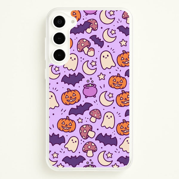 Lilac Witchy Doodles Phone Case - Galaxy S23 / Standard