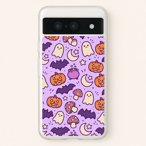 Lilac Witchy Doodles Phone Case - Google Pixel 8 / Standard