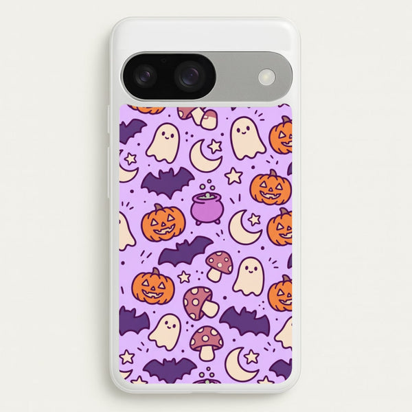 Lilac Witchy Doodles Phone Case - Google Pixel 9 / 9 Pro / Standard