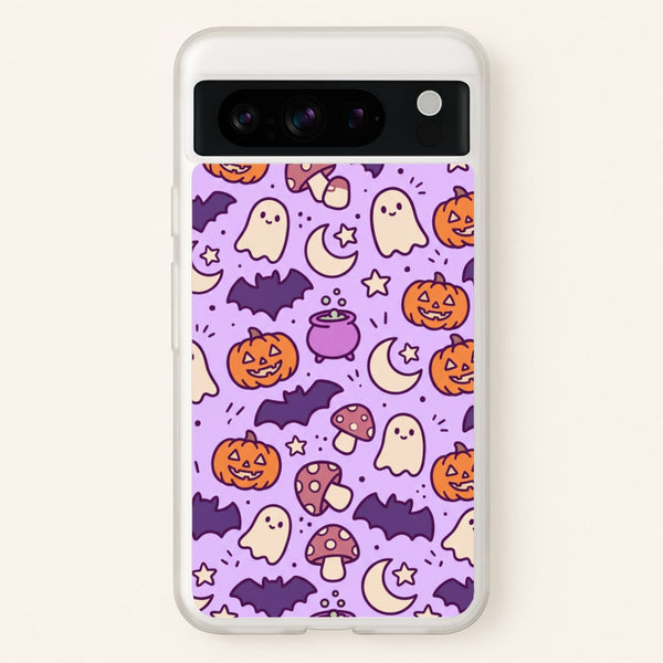 Lilac Witchy Doodles Phone Case - Google Pixel 8 Pro / Standard