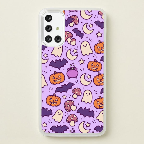Lilac Witchy Doodles Phone Case - Galaxy A71 / Standard