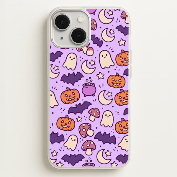 Lilac Witchy Doodles Phone Case - iPhone 13 Mini / Standard