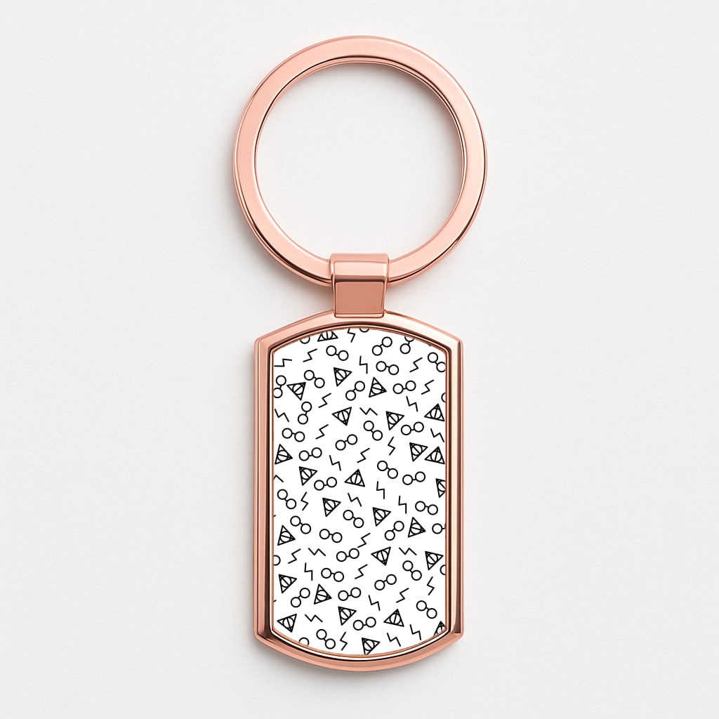 Potter Pattern Rose Gold Keyring