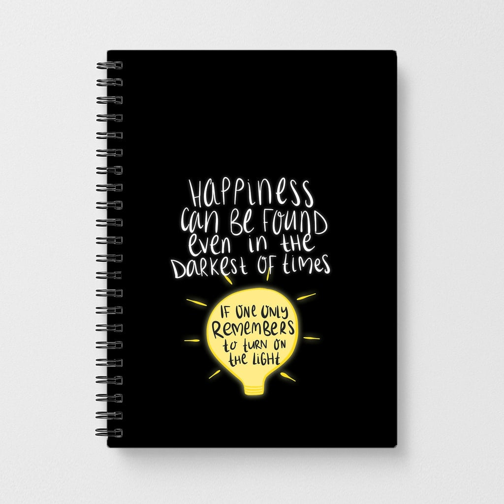 Happiness Can Be Found In The Darkest of Times - Harry Potter Notebook - Fun Cases