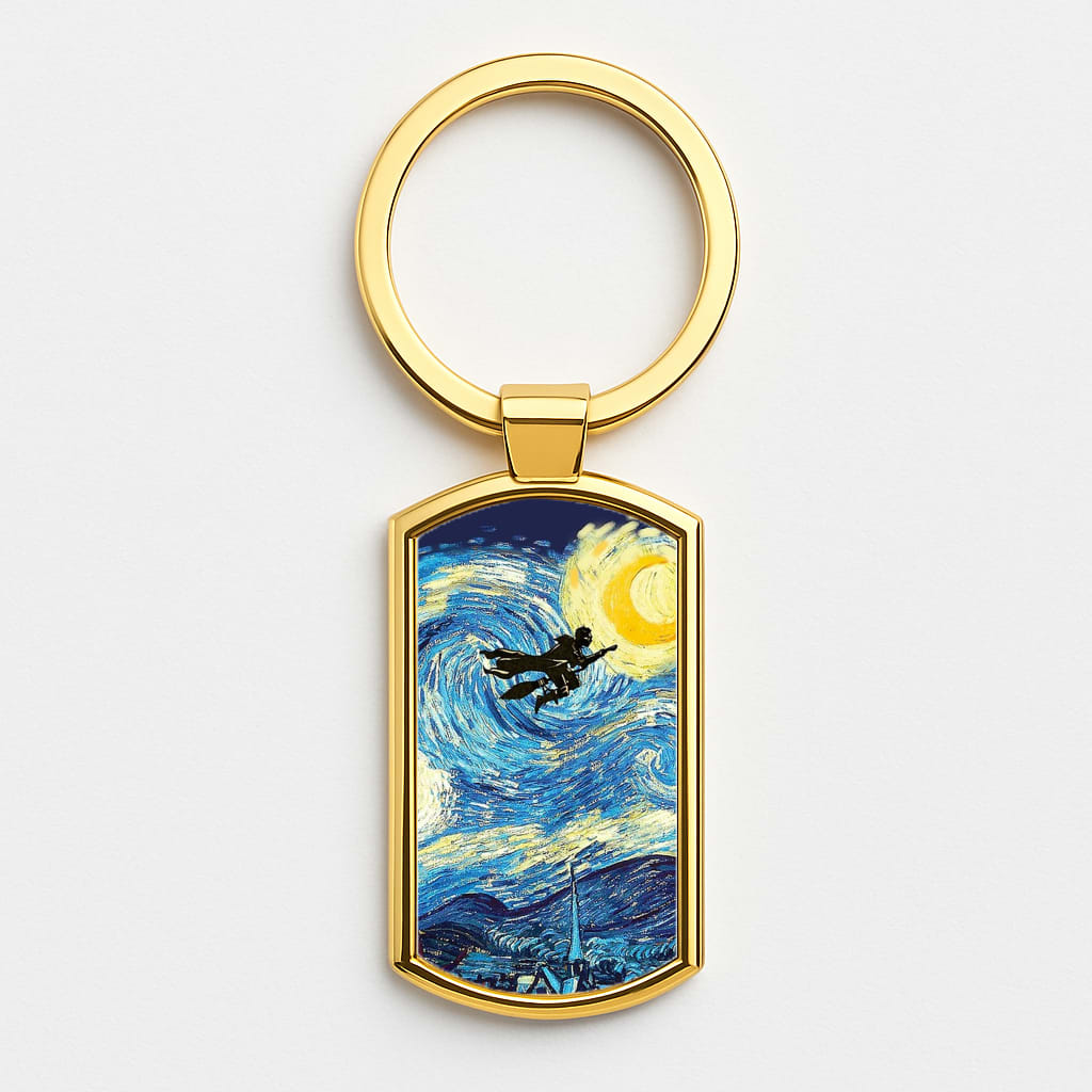 Starry Potter Gold Keyring