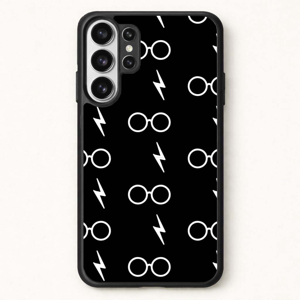 Glasses & Scar Pattern Phone Case for Galaxy S26 Ultra
