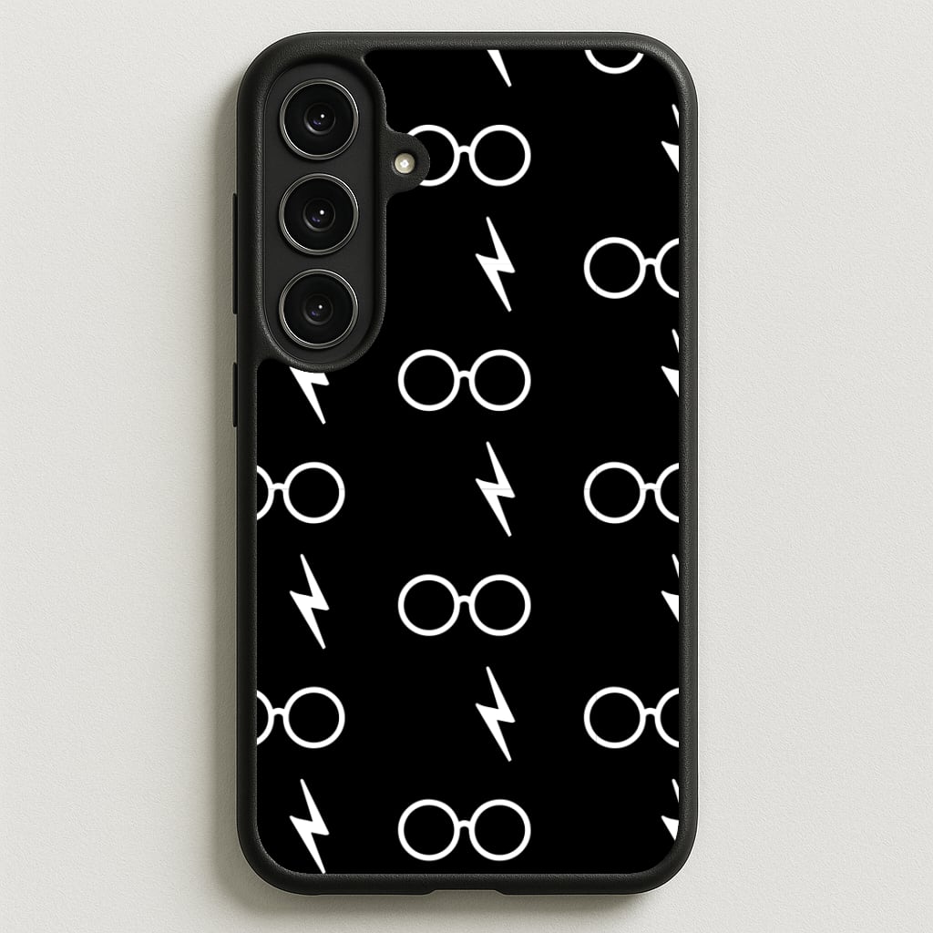 Glasses & Scar Pattern Phone Case for Galaxy S25FE