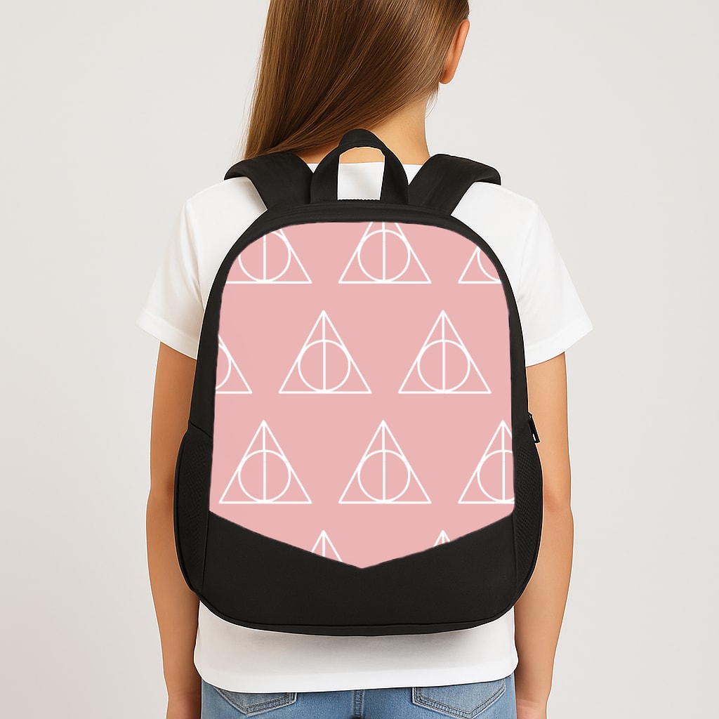 The Deathly Hallows Symbol Pattern School Bag