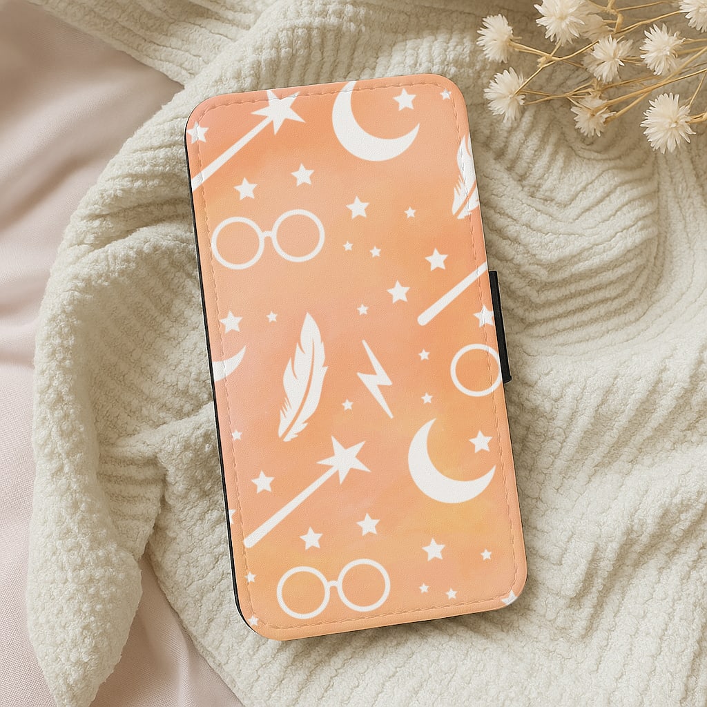 Wizard Icon Patterns Wallet Phone Case