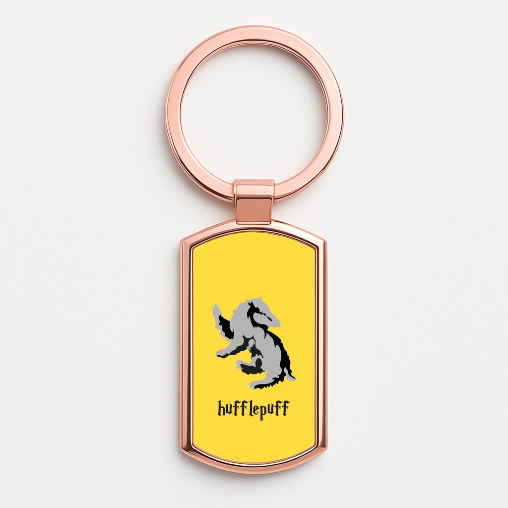 Hufflepuff Rose Gold Keyring