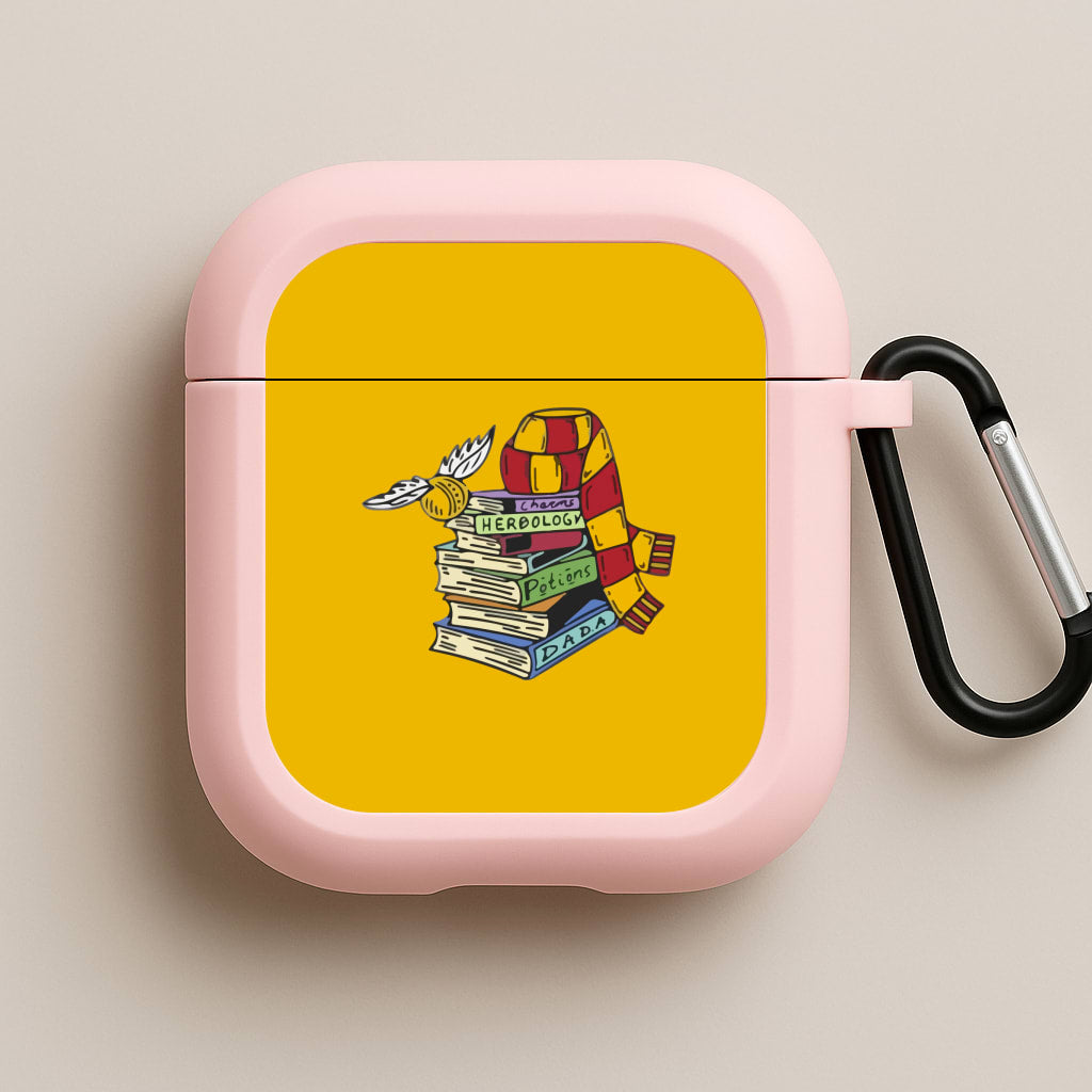 Book Stack Pink AirPods Case