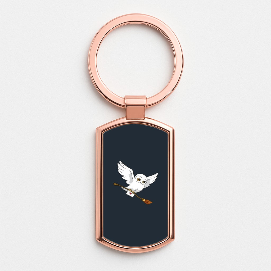 Messenger Owl Hedwig Rose Gold Keyring