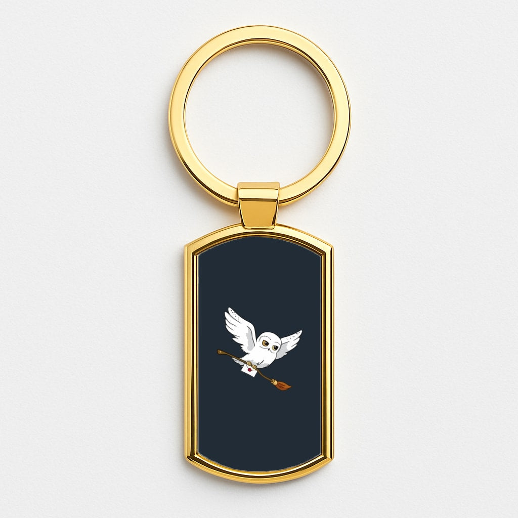 Messenger Owl Hedwig Gold Keyring