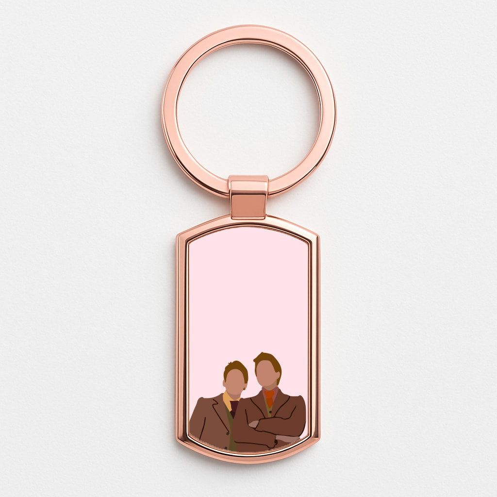 Fred And George Rose Gold Keyring