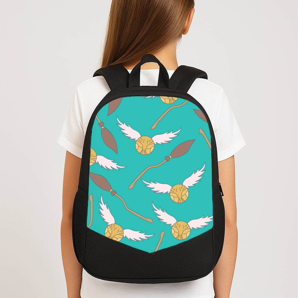 Quidditch Pattern - Harry Potter Large School Bag