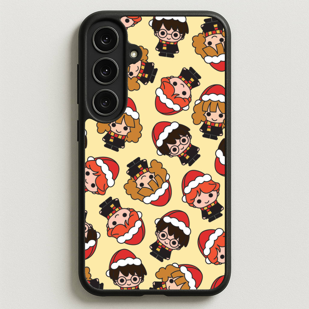 Wizards With Christmas Hats Pattern Phone Case for Galaxy S25FE