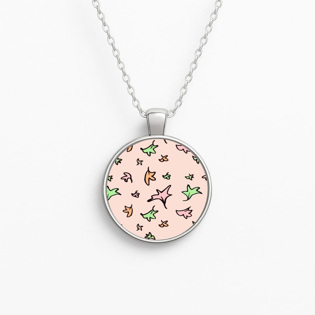 Heart Leaves Circle Necklace