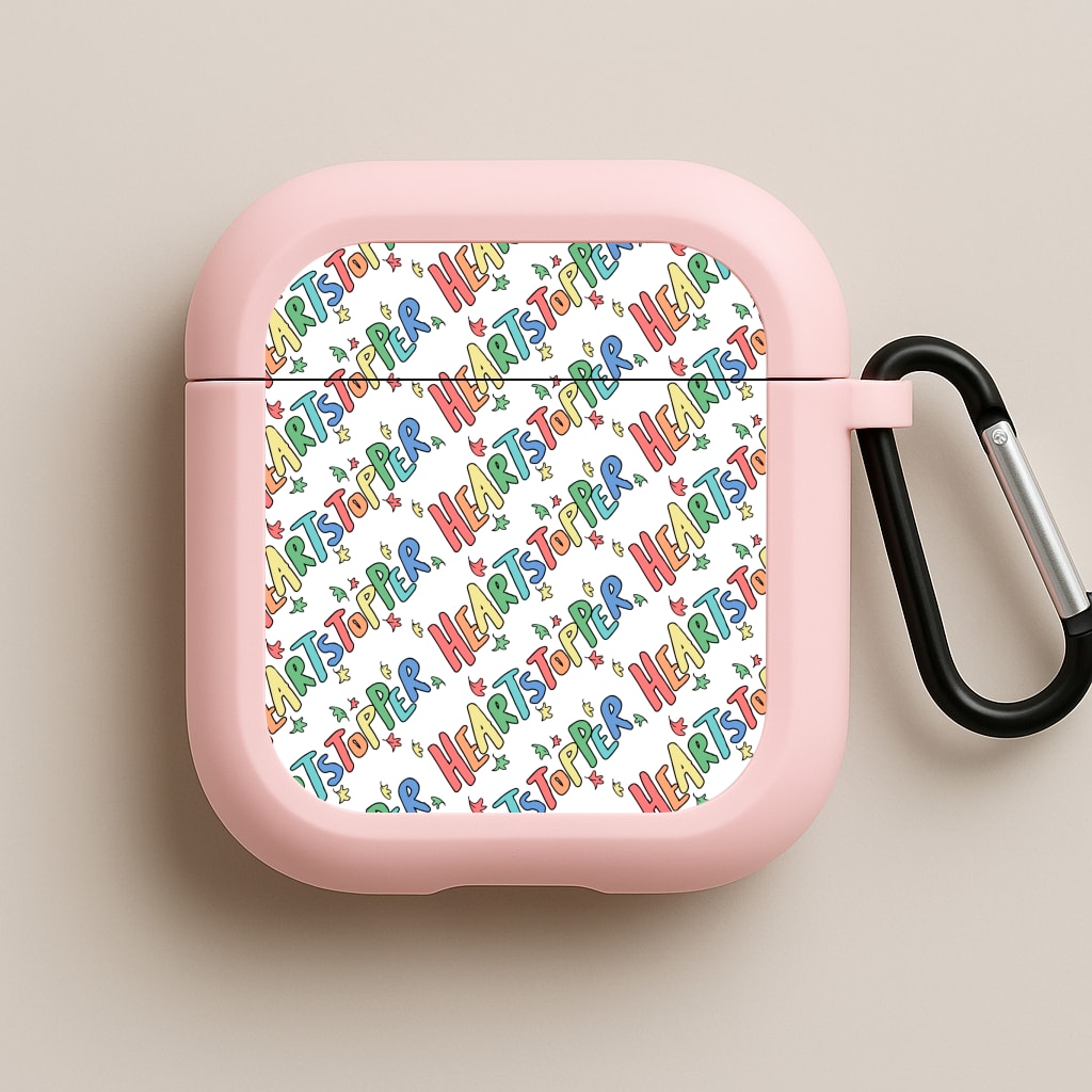 Heart Pattern Pink AirPods Case